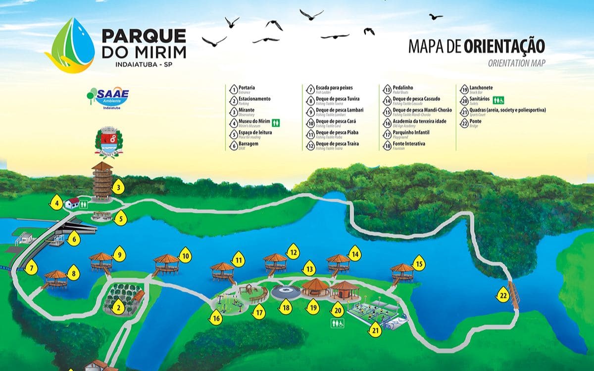 mapa do parque mirim