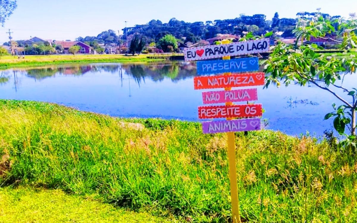 parque do lago em canela